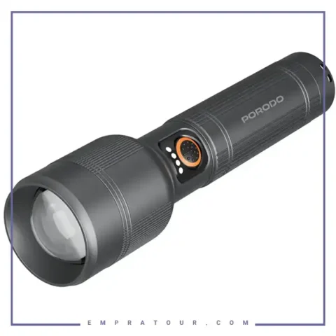 چراغ قوه 2600 لومن شارژی پرودو Porodo Lumalite Flashlight PDFL9972GY