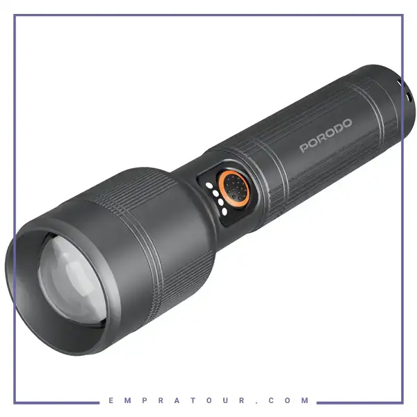 چراغ قوه 1200 لومن شارژی پرودو Porodo Lumalite Flashlight PDFL5101GY