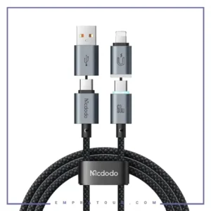 کابل شارژ سریع چند منظوره مغناطیسی جمع‌شونده MCDODO CA-992 با توان 60 وات