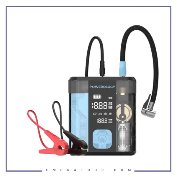 جامپ استارت و پمپ باد پاورولوژی Powerology 3-In-1 Jump Starter & Tire Inflator PPBCHA96BKBU