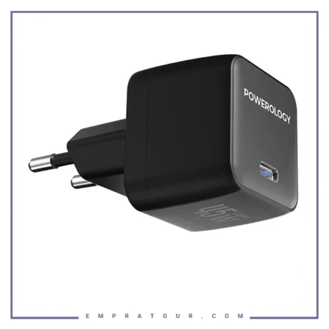 آداپتور شارژ 45W پاورولوژی Powerology QX 45W GaN Adapter PWCUQC056