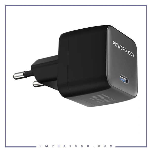 آداپتور شارژ 45W پاورولوژی Powerology QX 45W GaN Adapter PWCUQC056