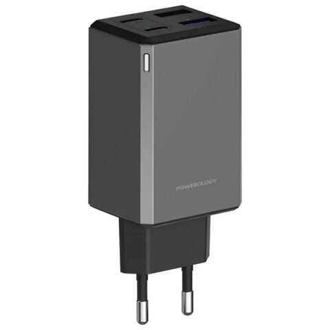 آداپتور شارژ چند پورتی 65W پاورولوژی Powerology 65W GaN Multi-Port Adapter PWCUQC064