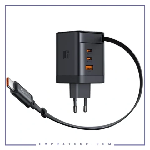 آداپتور شارژ 4پورت 100W مکدودو با کابل جمع شونده 0Mcdodo GaN Charger 100W ch-847