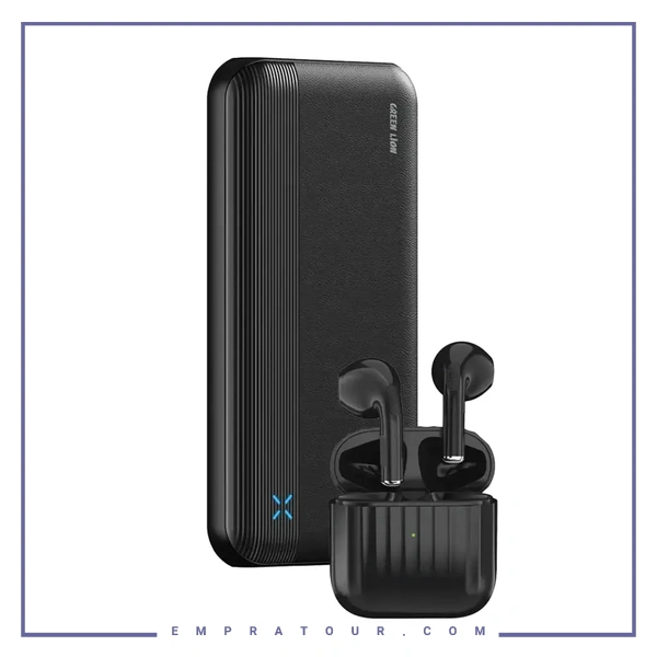 پاوربانک و ایرپاد گرین لاین Green Lion Power Bank and Earbud GNDUOL10TWS