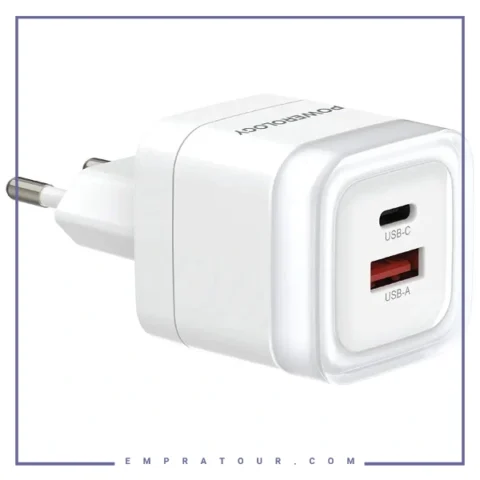 آداپتور شارژ 35W دو پورت پاورولوژی Powerology Fast Charging Adapter PWFC554E