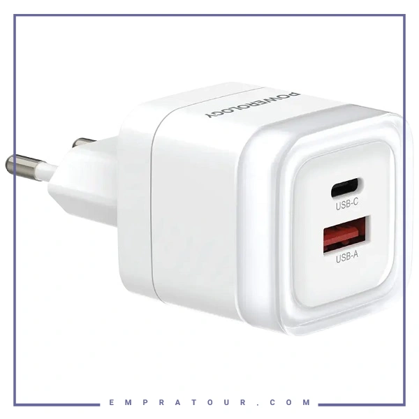 آداپتور شارژ 35W دو پورت پاورولوژی Powerology Fast Charging Adapter PWFC554E
