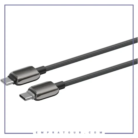 کابل شارژ 60W دوسر تایپ سی پاورولوژی Powerology USB-C To USB-C Charging Cable PWDC60D