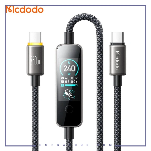 کابل شارژ دو سر تایپ سی 240W مک دودو Mcdodo Cab Vision 240W 1.2m  CA-8750