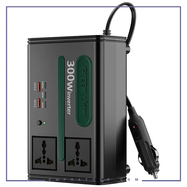 اینورتر خودرو گرین لاین Green Lion GC-300 Car Inverter GNGC300PINBK