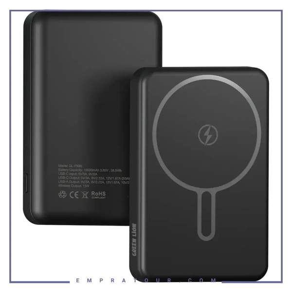 پاوربانک 10000 میلی آمپر گرین لاین Green Lion Malaga Power Bank GNMAL10KPBBK
