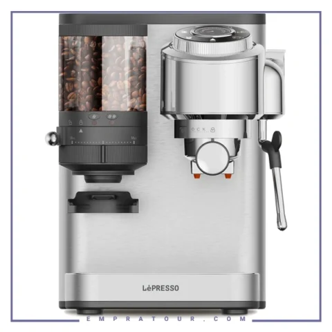 دستگاه قهوه ساز با آسیاب قهوه لپرسو LEPRESSO 20 BAR COFFEE MACHIN ELPCFFBP0042SL