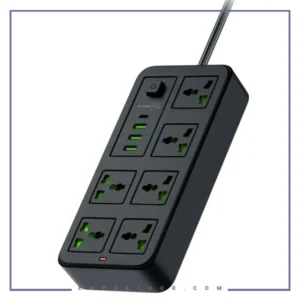 محافظ و چندراهی برق پرودو Porodo Blue 6 Sockets Power Strip 3M PB6ACPS1C3ABK