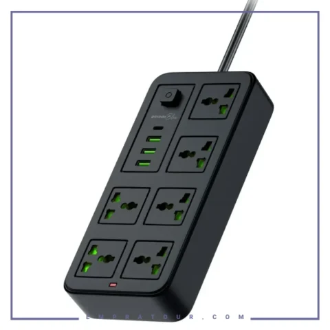 محافظ و چندراهی برق پرودو Porodo Blue 6 Sockets Power Strip 3M PB6ACPS1C3ABK