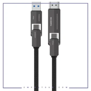 کابل شارژ و انتقال داده 4در1 پاورولوژی POWEROLOGY 4 IN 1 C & C TO HDMI PCAB034BK