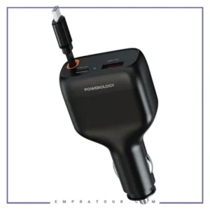 شارژر فندکی 81وات پاورولوژی Powerology Cyber Car Charger PCCSR027BK