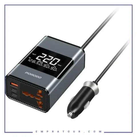 اینورتر برق خودرو پرودو Porodo 200W Car Inverter Universal Plug PDFWCH067GY