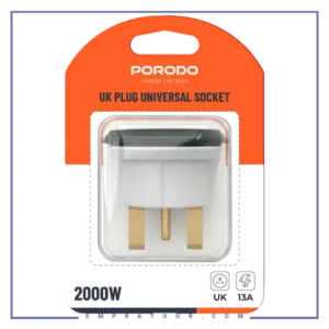 مبدل برق 2000 وات پرودو Porodo 2000W UK Plug Universal Socket  PDKT168BU