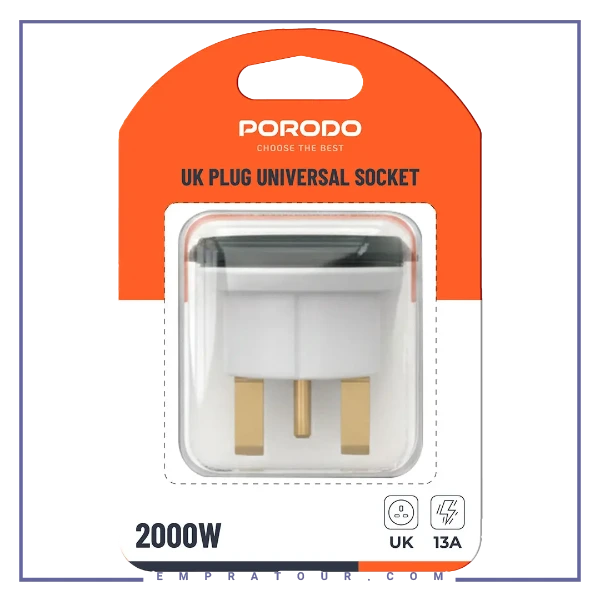 مبدل برق 2000 وات پرودو Porodo 2000W UK Plug Universal Socket  PDKT168BU