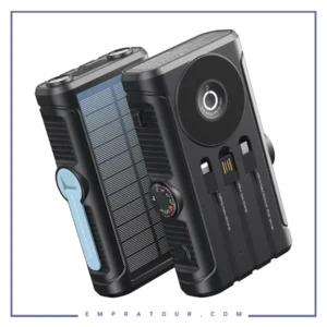 پاوربانک خورشیدی 20وات 20000 پاورولوژی  Powerology Solar Powerbank PPBCHAW53BK