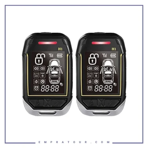 دزدگیر جفت ریموت تصویری شارژی خودرو مدل Stelock LF861 double Car Alarm