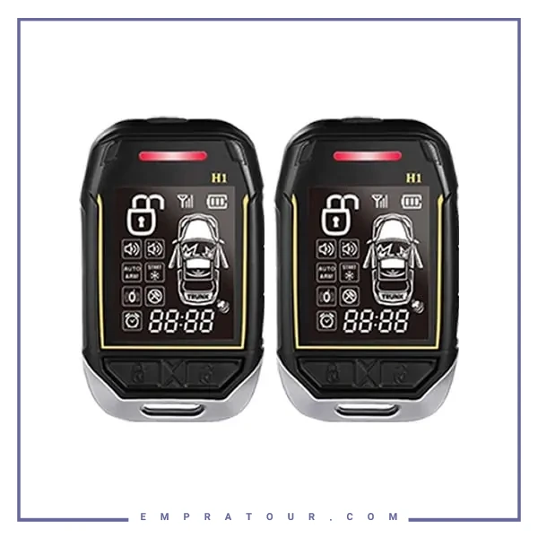 دزدگیر جفت ریموت تصویری شارژی خودرو مدل Stelock LF861 double Car Alarm