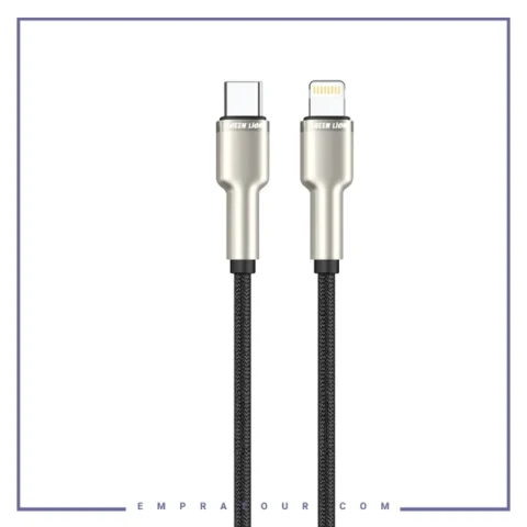 کابل تبدیل USB-C به لایتنینگ گرین لاین Green Lion GN27BRC2LBK