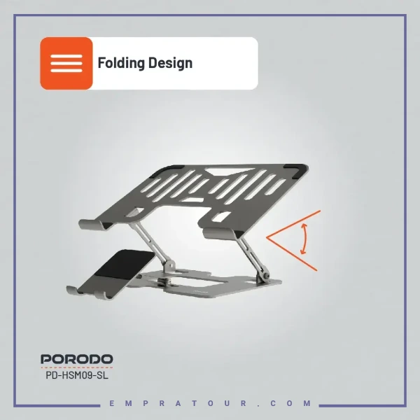 پایه نگهدارنده 2 در 1 لپ‌تاپ و موبایل پرودو Porodo PDHSM09SL